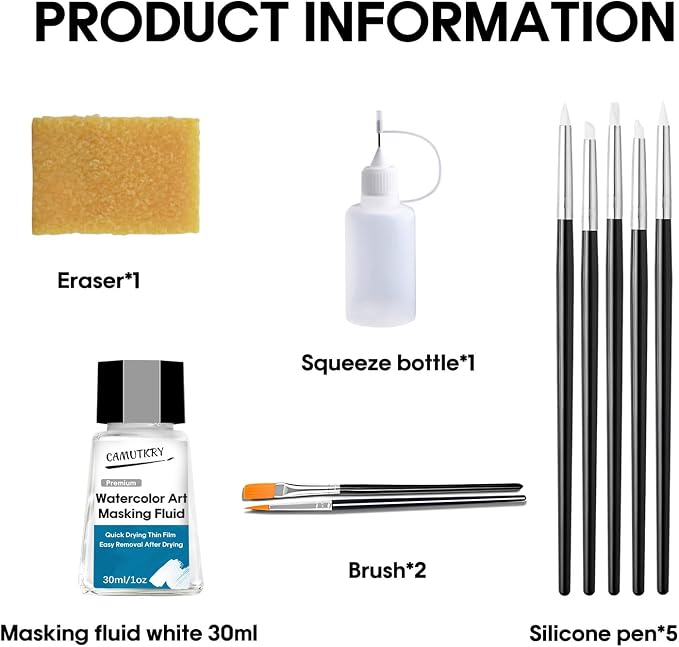 Watercolor Masking Fluid, Liquid Masking - Image 6