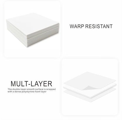 Foam Board 12 x 16 in, ZXUNLIEH 12 Pack White Poster Board, 3/16 in Thick Craft - Image 6