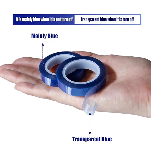 12 Rolls 10mm x16m Blue Heat Tape High Temperature Heat Resistant Tape Heat - Image 5