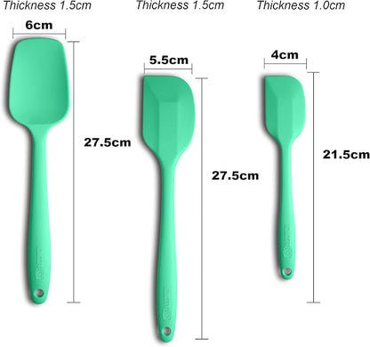 Silicone Spatula 3-piece Set, Ergonomic Handle High Heat-Resistant Spatulas - Image 2
