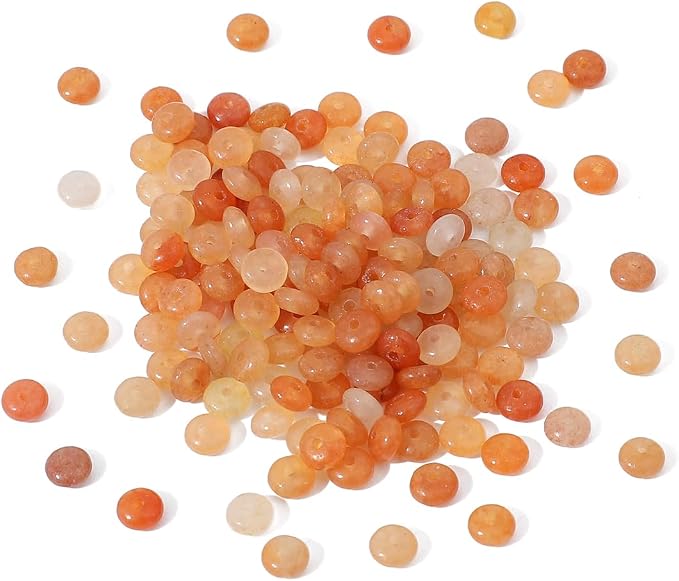 Natural Red Aventurine Disk Stone Beads 4x2mm 160pcs Rondelle Loose Semi - Image 4