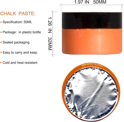 BOOLOOEN 8PCS Chalk Paste with 3 Mini Squeegee, Screen Printing Ink, Chalk Paste - Image 4