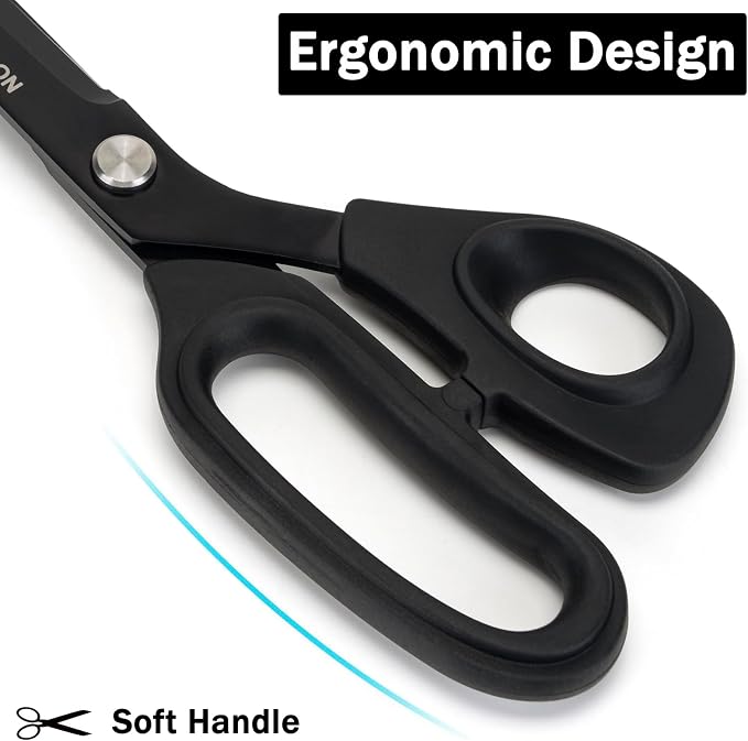 10" Scissors All Purpose, Heavy Duty Premium Stainless Steel Tailor Scissors - Image 5