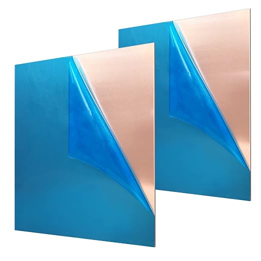 2 Pieces 99.9% Pure Copper Sheet, 24 Gauge Thickness, Film Attached Copper Plate - Image 5