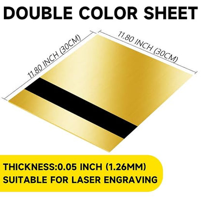 5PCS Laser Engraving Double Color ABS Plastic Sheet, Two-Tone Laserable - Image 2