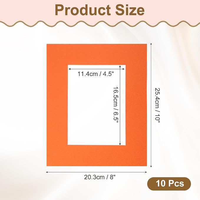 uxcell 10Pcs Picture Mats, 8 x 10 Mat Board Center - Image 2