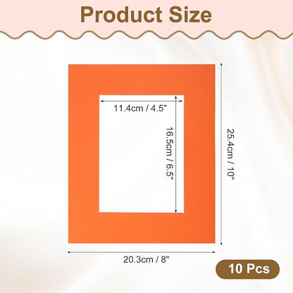 uxcell 10Pcs Picture Mats, 8 x 10 Mat Board Center - Image 2