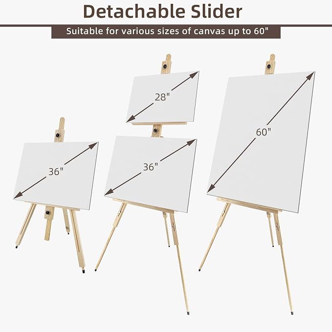 Tripod Easel for Painting, Art Wooden Easel Stand for Adults or Students - Image 4