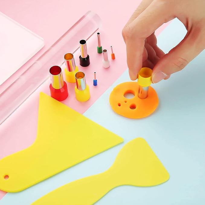 Yayatty Polymer Clay Tools, Acrylic Clay Roller, Acrylic Sheet, Rotary Cutting - Image 4