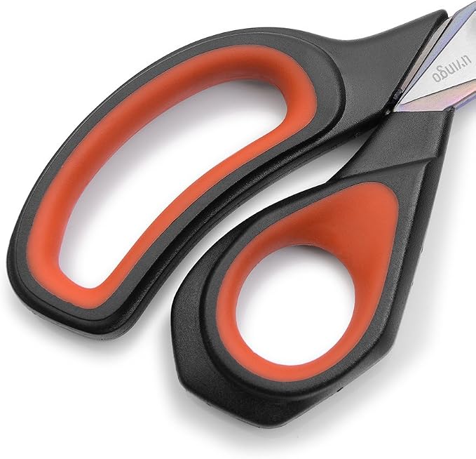 LIVINGO 2 Pack Premium Tailor Scissors Heavy Duty Multi-Purpose Titanium - Image 3