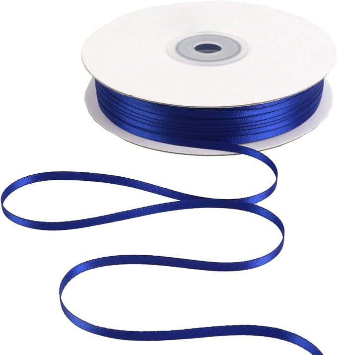 HUIHUANG Solid Color Satin Ribbon 1/8 inch x 100 Yards Roll Ribbon Cobalt Blue by HUIHUANG