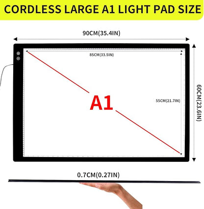 YINGWOND A1 Large Rechargeable Light Pad, Diamond Art Light Board - Image 5