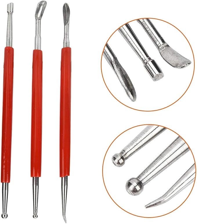 Fayelume 8PCS Leather Carving Tools, Spoon Embossing Tool, Point Drill Leather - Image 5