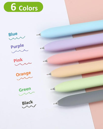 FIOVER Colored Pens, 6 Pack Colorful Gel Pens, Quick-Dry 0.7mm Medium Point - Image 4