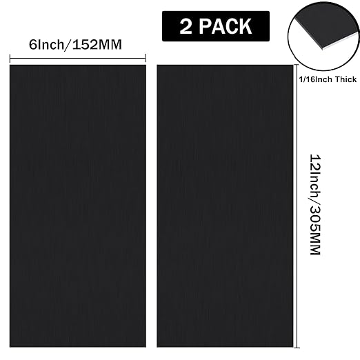 2Pack Anodized Aluminum Sheet 6 x 12 x 1/16 Inch Black Anodized Aluminum Metal - Image 3