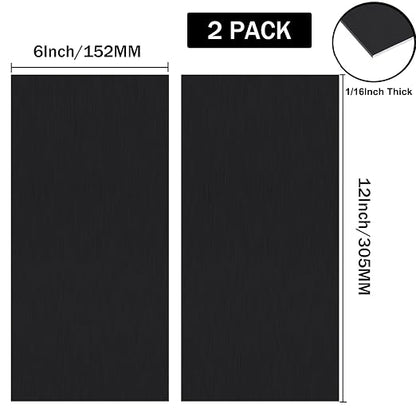 2Pack Anodized Aluminum Sheet 6 x 12 x 1/16 Inch Black Anodized Aluminum Metal - Image 3