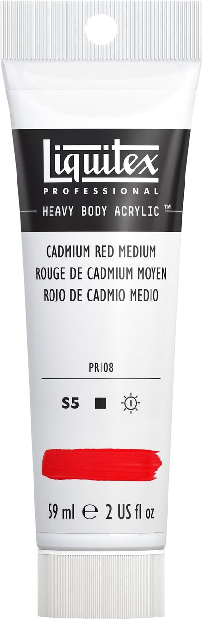 Liquitex Professional Heavy Body Acrylic Paint, 2-oz Tube, Cadmium Red Medium by Liquitex