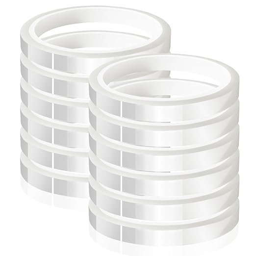 12 Rolls 10mm x33m Clear Heat Tape, Transparent High Temperature Heat Resistant by MEBMIK