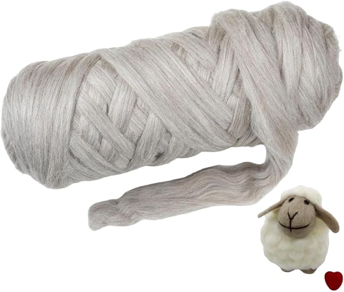 Natural Wool Bulk roving, 4 lb. Best Wool by Kondoosnaturalfibers