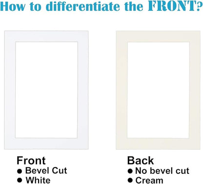 Egofine 5x7 White Picture Mats Pack of 14, Frame Mattes - Image 5