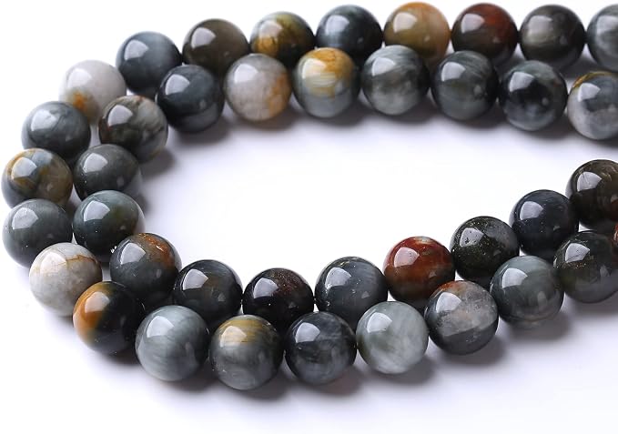 48PCS 8MM Hawk Eye Stone Beads Energy Healing Beads - Image 2