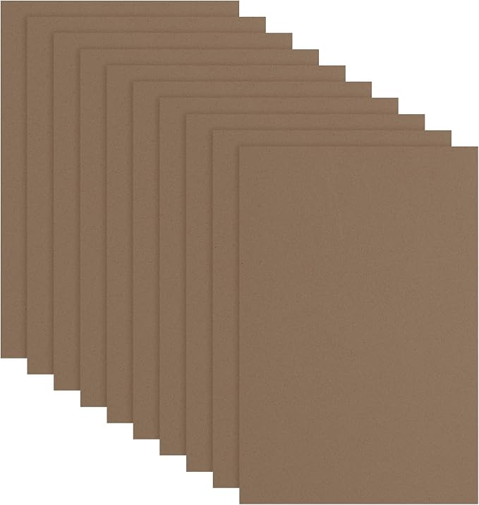 uxcell 10 Pcs Brown EVA A4 Foam Sheets Crafts, 12 x 8 Inch Foam Paper by uxcell