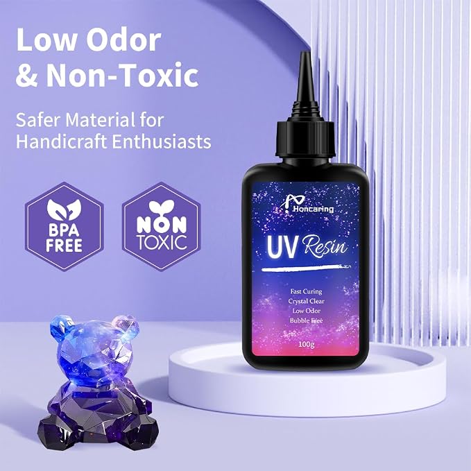 UV Resin Kit 200g with UV Light, Hard Type UV Resin Kit, Upgraded Formula & - Image 6