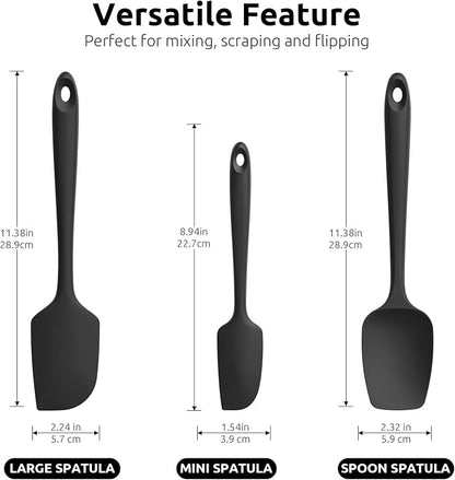 U-Taste Silicone Spatula Set, 600ºF High Heat Resistant, Seamless Food Grade - Image 2