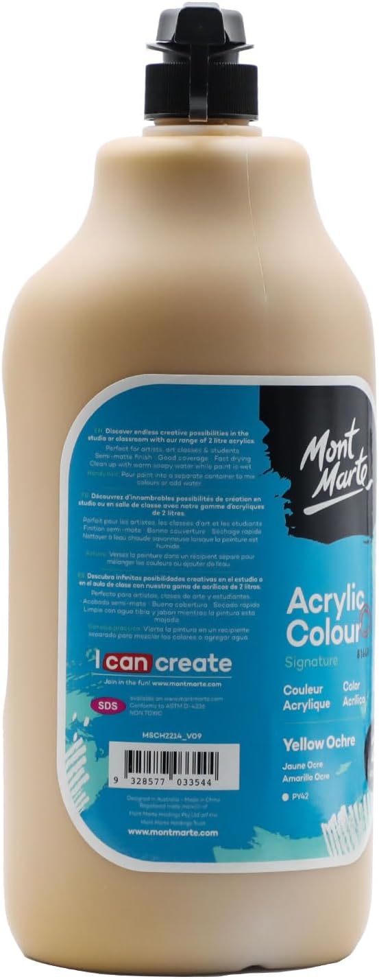 Mont Marte Discovery School Acrylic, 1/2 Gallon. Ideal - Image 4