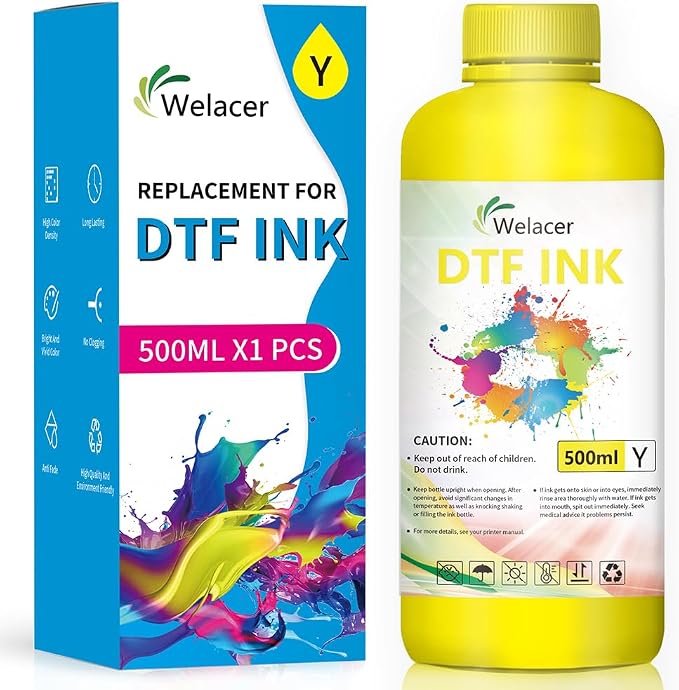 DTF Ink Yellow 500ml by WelacerBrand