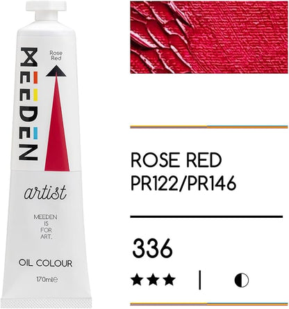 MEEDEN Artist Grade Oil Paint: Rose Red - 170ml/5.7oz Tube - Professional Art - Image 2