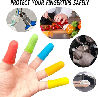 15 Pack Silicone Hot Glue Gun Finger Caps, 5 colors Finger Guard Protectors or - Image 4