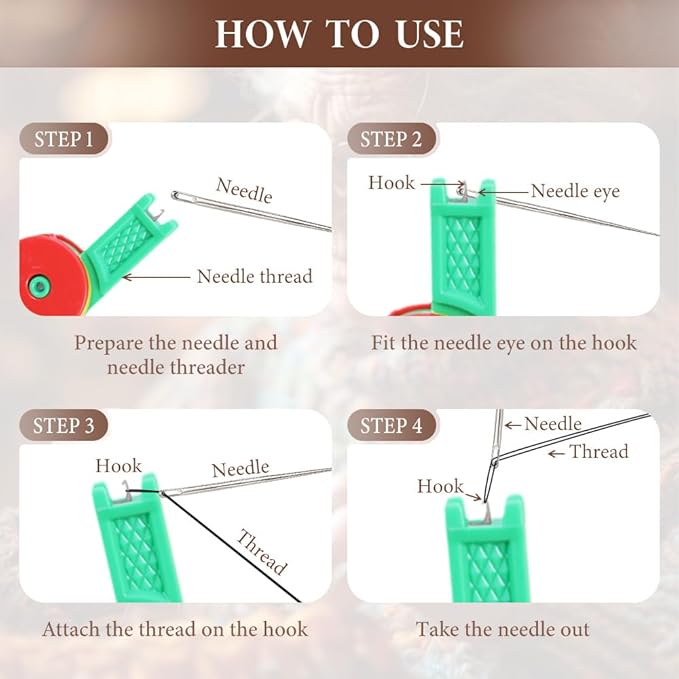 Automatic Needle Threader, 2024 New Plastic Needle Threaders, Used to Quickly - Image 4