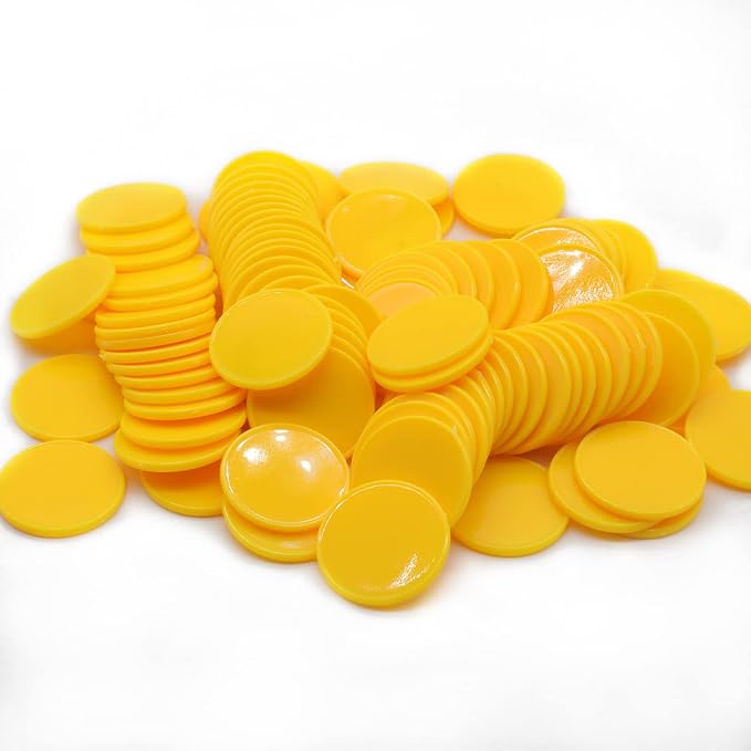 Set of 100 Opaque Plastic Learning Counters Mini Poker Chips Game Tokens by HAKITAROOM