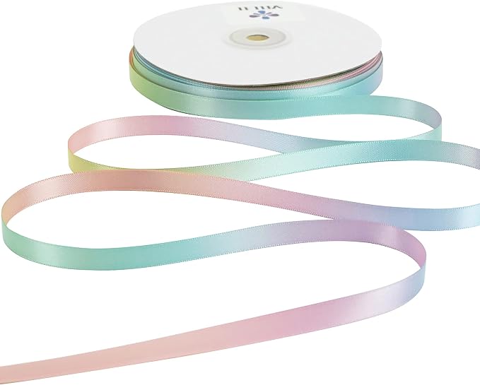 MEEDEE Pastel Rainbow Satin Ribbon by MEEDEE
