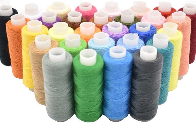 Sewing Thread 30 Colors Sewing Industrial Machine and Hand Stitching 250 Yards by Renashed