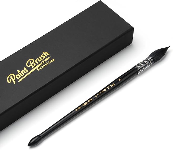 Professional Watercolor Brush, Fuumuui Natural Squirrel Hair Mop Brush by FUUMUUI