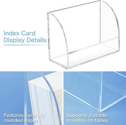 2 Pack Index Card Display Stand 3x5 Acrylic Card Holder - Image 3