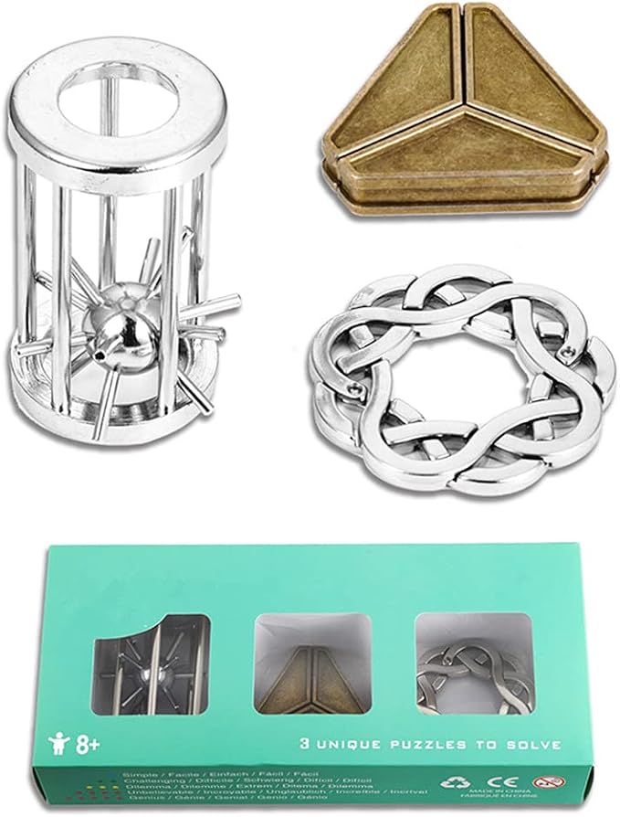 Brain Teaser Puzzle for Adults Puzzles Metal Hole Lock Adult Educational Toy by LFLQ
