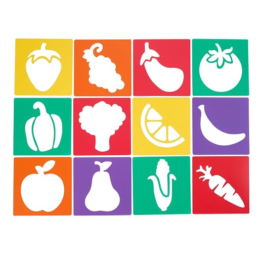 Colorations Fruit & Vegetable Shapes Stencils by Colorations