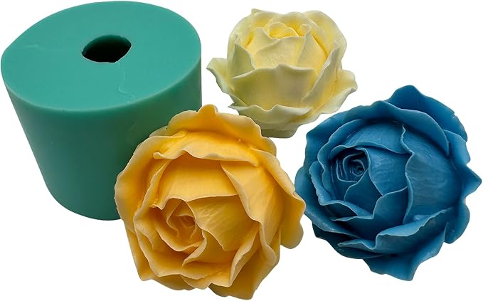 3D Rose Flower Soap Candle Wax Mold Resin Epoxy Decorated Craft Silicone Molds - Image 3