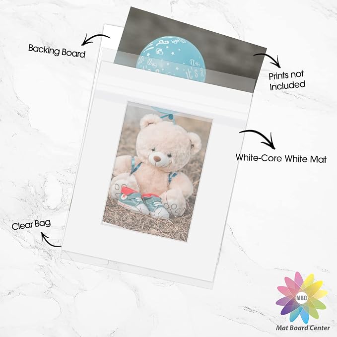 Mat Board Center, 8x10 for 5x7 White Picture Mat Sets - Image 5