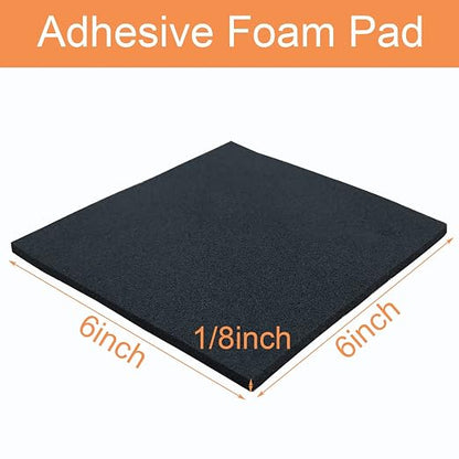 8 Pcs Black Adhesive Foam Padding, Closed Cell Foam Sheet 1/8" Thick 6 Inch X 6 - Image 2