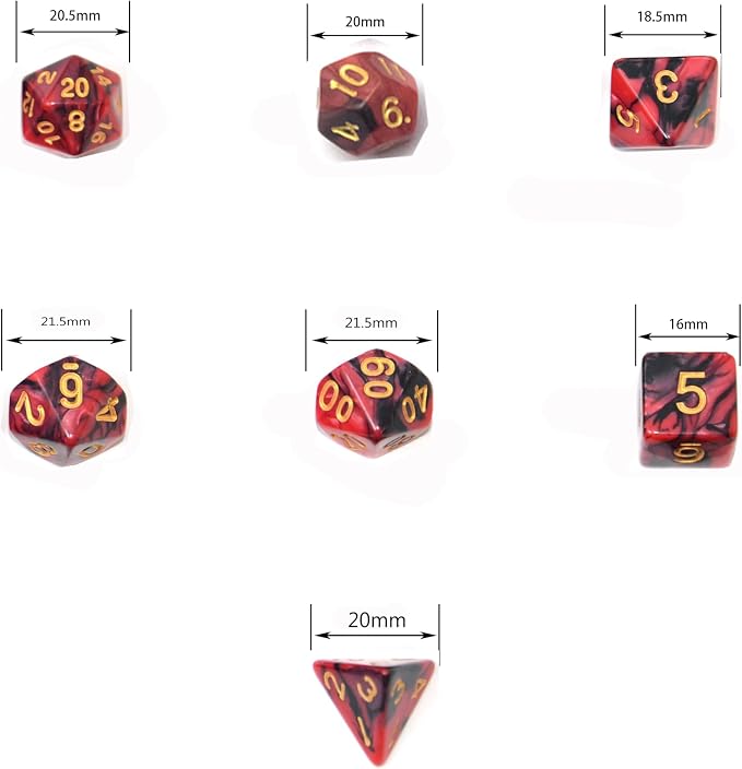 SmartDealsPro 5 x 7-Die Double-Colors Polyhedral Dice Sets - Image 7