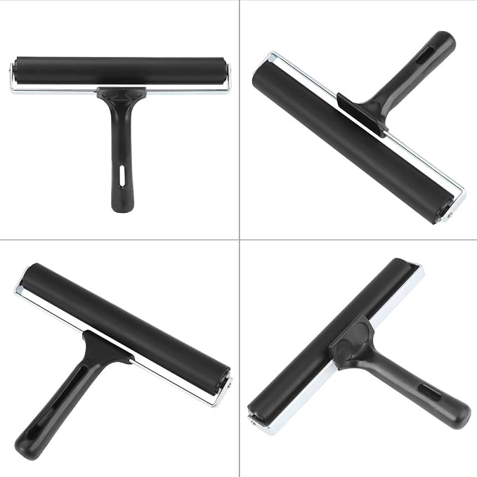 7.8 Inch Soft Rubber Brayer, Rubber Brayer Roller Paint Brush Ink Applicator - Image 5