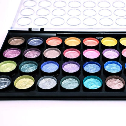 Mont Marte Signature Metallic Watercolor Set, 37 Piece Pearl Paint, 36 Vibrant - Image 2