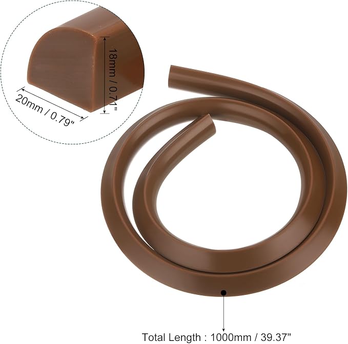 uxcell Flexible Molding Trim, 39 Inch Flexible Quarter Round Molding Silicone - Image 2