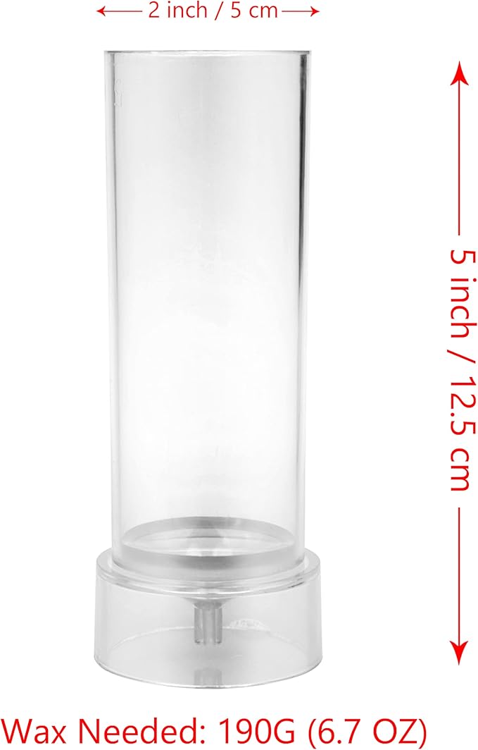 MILIVIXAY 2PCS Pillar Candle Mold -Height: 5.0inch, Diameter:2.0inch-30ft Long - Image 3