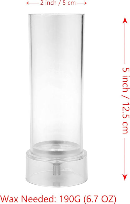 MILIVIXAY 2PCS Pillar Candle Mold -Height: 5.0inch, Diameter:2.0inch-30ft Long - Image 3