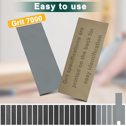 10PCS Sand Paper 7000 Grit Sandpaper Sheets, 9 x 3.6 Inch Wet Dry Sandpaper - Image 3